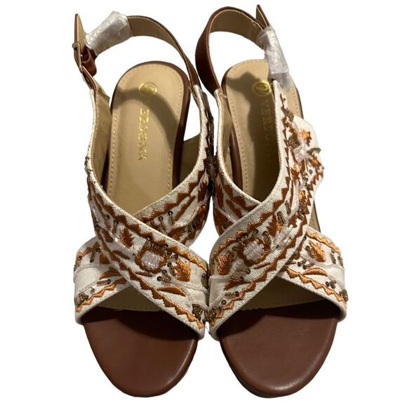 Versona Embroidered and Beaded Platform Sandals Size 8 NWOB - Picture 3 of 14